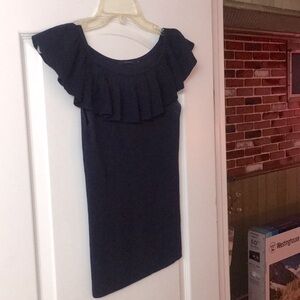 Purple Wool Ruffle Top Sweater